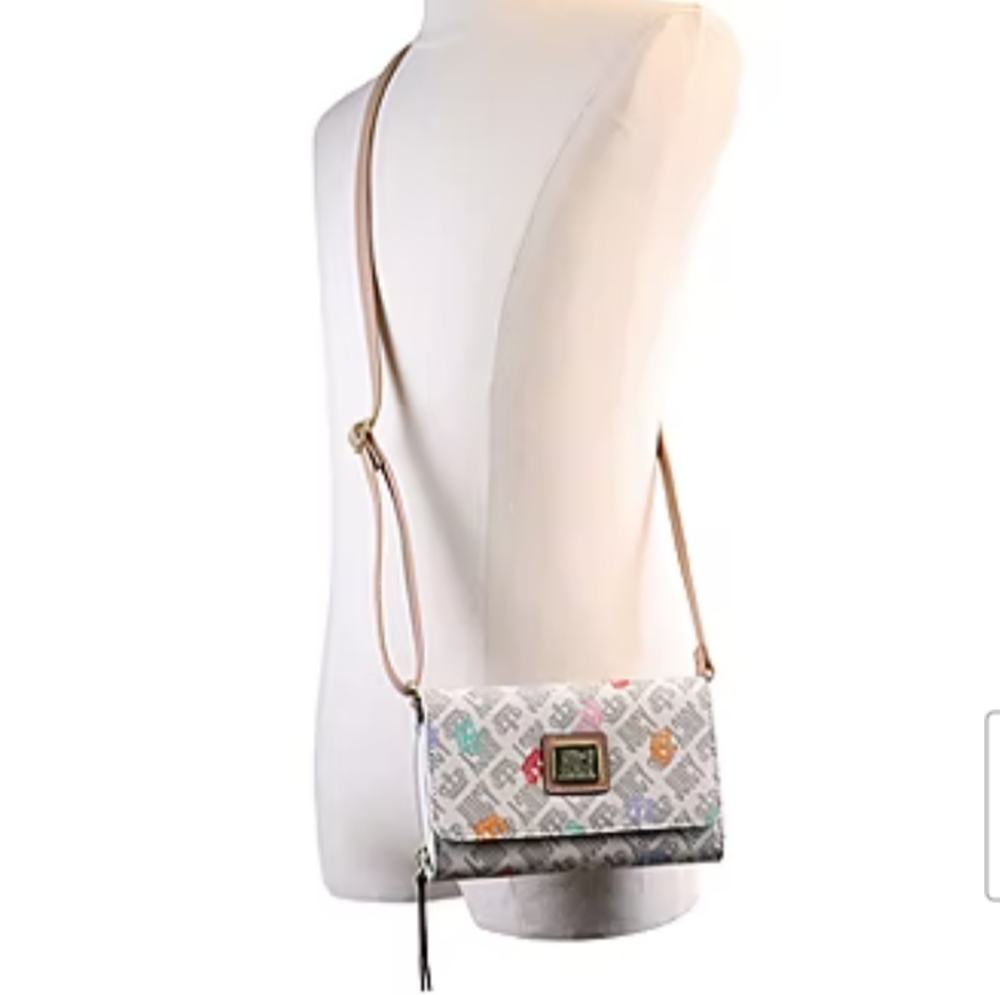 🆕JUICY COUTURE ROYAL SPORT WALLET CROSSBODY,REPEAT LOGO-PRINT 🆕
